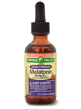 Cargar imagen en el visor de la galería, Melatonina liquida (Gotas) para adultos, Spring Valley, 10 mg, mejora tu sueño 100% natural