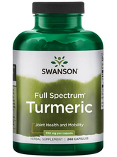 Cargar imagen en el visor de la galería, Cúrcuma, potente antioxidante, piel, articulaciones, sistema digestivo. Swanson. Varios tamaños disponibles.