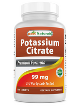 Cargar imagen en el visor de la galería, Citrato de Potasio, 99 mg, Best Naturals, 500 tabletas
