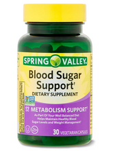 Cargar imagen en el visor de la galería, Blood Sugar Support: Mantiene los niveles de azúcar en sangre en rangos normales. Spring Valley. 30 cápsulas