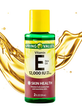 Cargar imagen en el visor de la galería, Vitamina E en aceite con queratina, 12,000 IU, para la salud de tu piel. Spring Valley.