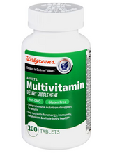 Cargar imagen en el visor de la galería, Multivitamínico Walgreens, para adultos, tanto hombres como mujeres, ultra completo. 200 tabletas