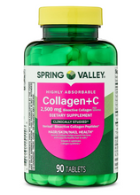 Cargar imagen en el visor de la galería, Colageno con Vitamina C, Spring Valley, 90 tabletas