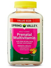 Cargar imagen en el visor de la galería, Prenatales, multivitamínico con DHA y ácido fólico, Spring Valley, 190 gomitas