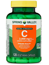 Cargar imagen en el visor de la galería, Vitamina C, 2000 mg, Spring Valley, 120 cápsulas