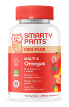 Cargar imagen en el visor de la galería, Multivitamínico + Omega 3 en gomitas para niños, SmartyPants, 100 gomitas