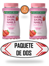 Cargar imagen en el visor de la galería, Pelo, Piel y Uñas: suplemento multivitamínico en gomitas. 80 gomitas. PPU, (PAQUETE DE DOS)