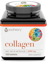 Cargar imagen en el visor de la galería, Colágeno: formulado para mejorar tu pelo, piel, y uñas. Youtheory. 120 tabletas