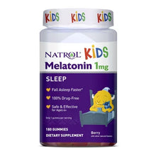 Cargar imagen en el visor de la galería, Melatonina para niños, mejora el sueño, presentación en gomitas: 100% natural, libres de drogas o medicamentos. Varios tamaños disponibles.. Natrol