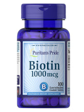 Cargar imagen en el visor de la galería, Biotina de 1,000 mcg, 100 cápsulas. Puritan’s Pride.