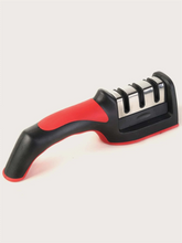 Cargar imagen en el visor de la galería, Amolador de Cuchillos con 3 ranuras y mango antideslizante para mejor agarre. Inoxidable.