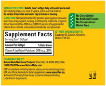 Cargar imagen en el visor de la galería, Vitamina A para tus ojos, corazón, pulmones, y en la reproducción. 100 cápsulas. 8000 IU