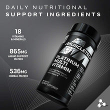 Cargar imagen en el visor de la galería, Multivitamínico Platinum: la dosis diaria de vitaminas y minerales ideal para individuos activos. Varios tamaños disponibles