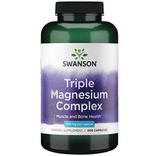 Cargar imagen en el visor de la galería, Triple magnesio, 400 mg, (óxido de magnesio, citrato de magnesio, aspartato de magnesio). Varios tamaños disponibles