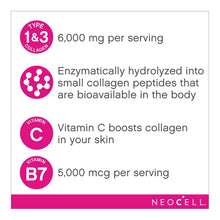 Cargar imagen en el visor de la galería, Super Colageno + Vitamina C, con 5,000 mcg de Biotina. NeoCell. Pelo, uñas, piel, y articulaciones. 360 Tabletas