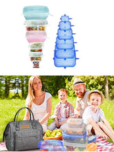 Cargar imagen en el visor de la galería, 6 tapas de silicona rectangulares, 2 colores a elegir, alta calidad. Almacenar alimentos y otros usos.