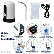 Cargar imagen en el visor de la galería, Dispensador de agua. Carga USB, automático, ajuste universal para agua potable. con interruptor, para el hogar, cocina, oficina, campamento y mas, para botellones de 2 a 5 galones.