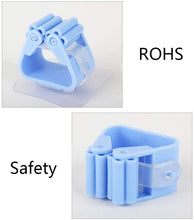 Cargar imagen en el visor de la galería, Soportes para escoba de pared, soporte antideslizante para fregonas, autoadhesivo, sin perforaciones, sin necesidad de destruir la pared, herramientas firmes, uso para cocina, jardín, hogar, inodoro,. Azul. Paquete de 3 unidades