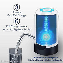 Cargar imagen en el visor de la galería, Dispensador de agua. Carga USB, automático, ajuste universal para agua potable. con interruptor, para el hogar, cocina, oficina, campamento y mas, para botellones de 2 a 5 galones.