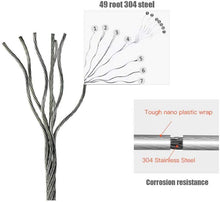 Cargar imagen en el visor de la galería, Tendedero retráctil para interior, 13.8 pies, acero inoxidable, una línea, color blanco).