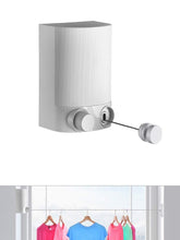 Cargar imagen en el visor de la galería, Tendedero retráctil para interior, 13.8 pies, acero inoxidable, una línea, color blanco).