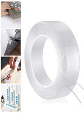 Cargar imagen en el visor de la galería, Cinta adhesiva doble cara, multiuso, transparente, extraíbles, cinta antideslizante para pegar pósteres, uso doméstico y oficina. 16.4 pies