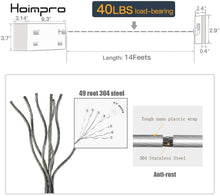 Cargar imagen en el visor de la galería, Tendedero retráctil, 2 cordeles, acero inoxidable, resistente, 13.8 pies de largo, color blanco