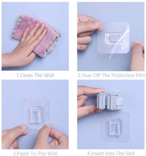 Cargar imagen en el visor de la galería, Soportes para escoba de pared, soporte antideslizante para fregonas, autoadhesivo, sin perforaciones, sin necesidad de destruir la pared, herramientas firmes, uso para cocina, jardín, hogar, inodoro,. Azul. Paquete de 3 unidades