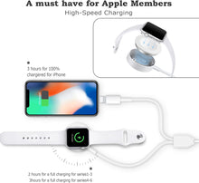 Cargar imagen en el visor de la galería, Cable cargador 2 en 1 para IPhone y Apple Watch. 3.9 pies.✅️