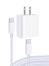 Cargar imagen en el visor de la galería, Cargador con cable de sincronización de carga rápida de 6 pies tipo C a tipo C, de 20 W. Para dispositivos Apple y Samsung compatibles.
