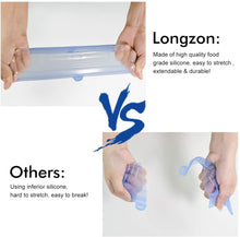 Cargar imagen en el visor de la galería, 6 tapas de silicona rectangulares, 2 colores a elegir, alta calidad. Almacenar alimentos y otros usos.
