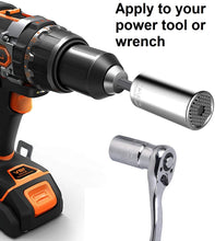 Cargar imagen en el visor de la galería, Llave universal multifuncional, en acero inoxidable. 1 unidad. También funciona como adaptador de taladro eléctrico