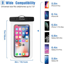 Cargar imagen en el visor de la galería, Estuche, cover, impermeable, a prueba de agua, universal, compatible con iPhone y Android. Negro / Transparente✅️