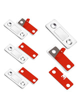 Cargar imagen en el visor de la galería, Imanes para puerta de armario, pestillos magnéticos ultrafinos para puerta con tornillos, cierre magnético para puerta en acero inoxidable. Paquete de 4.