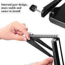 Cargar imagen en el visor de la galería, Estante para televisores y monitores, tres tamaños diferentes, en negro, prácticos y resistentes.