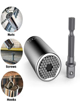 Cargar imagen en el visor de la galería, Llave universal multifuncional, en acero inoxidable. 1 unidad. También funciona como adaptador de taladro eléctrico