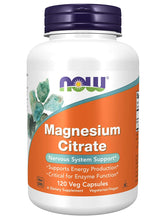 Cargar imagen en el visor de la galería, Citrato de magnesio Now . Regula: el ánimo, ansiedad, estreñimiento, energía, dolores de cabeza, migraña. 120 cápsulas, 400 mg (PAQUETE DE DOS)