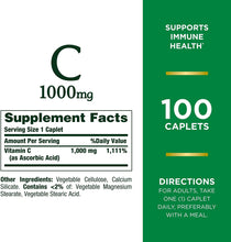 Cargar imagen en el visor de la galería, Vitamina C de 1000 mg, 100 tabletas. Apoya el sistema inmune (defensas). Antioxidante. Nature's Bounty.