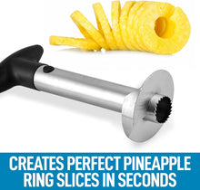 Cargar imagen en el visor de la galería, Cortador, pelador y rebanador de piñas, en acero inoxidable
