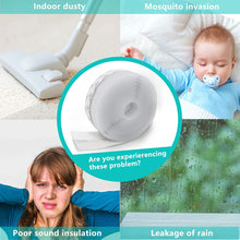 Cargar imagen en el visor de la galería, Cinta de silicona para sellado de puertas y ventanas, color transparente. 16.5 pies.