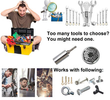 Cargar imagen en el visor de la galería, Llave universal multifuncional, en acero inoxidable. 1 unidad. También funciona como adaptador de taladro eléctrico