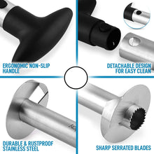 Cargar imagen en el visor de la galería, Cortador, pelador y rebanador de piñas, en acero inoxidable