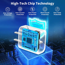 Cargar imagen en el visor de la galería, Cargador con cable de sincronización de carga rápida de 6 pies tipo C a tipo C, de 20 W. Para dispositivos Apple y Samsung compatibles.