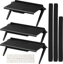 Cargar imagen en el visor de la galería, Estante para televisores y monitores, tres tamaños diferentes, en negro, prácticos y resistentes.