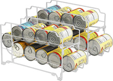 Cargar imagen en el visor de la galería, Estante dispensador de latas, de carga frontal, 2 colores disponibles (Cromado y Blanco). (Precio por unidad)