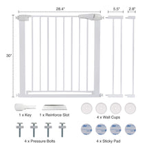 Cargar imagen en el visor de la galería, Puerta de seguridad para bebés y mascotas con cierre automático (29.5 "x 40.5"). Incluye 4 pernos de presión.