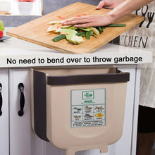 Cargar imagen en el visor de la galería, Zafacón plegable. Zafacón y almacenamiento para cocina y otros lugares. Color marrón.