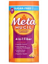 Cargar imagen en el visor de la galería, Metamucil Fiber, fibra de psyllium 4 en 1, bebida con sabor suave a naranja, 130 porciones. Alivia y controla: Estreñimiento, Colesterol, Azucar, Apetito. DISPONIBLE CON Y SIN AZUCAR.