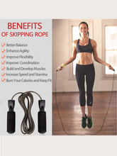 Cargar imagen en el visor de la galería, Cuerda de saltar. Ejercítate en casa o en el exterior. Entrenamiento de resistencia, entrenamiento de fitness, ejercicio de salto y más.