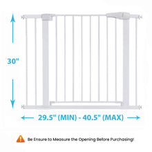 Cargar imagen en el visor de la galería, Puerta de seguridad para bebés y mascotas con cierre automático (29.5 "x 40.5"). Incluye 4 pernos de presión.